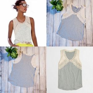 J. CREW Airy Cotton
Lace Trim Tank